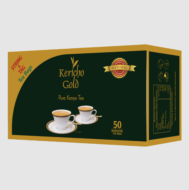 Kericho Gold, Pure Kenya Tea, String & Tag Refreshing Tea Bags